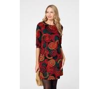Izabel London Printed 3/4 Sleeve Short Dress Multi