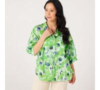 Izabel London Printed Shirt GREEN SIZE 10