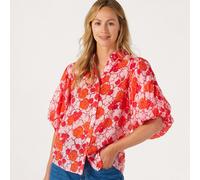 Izabel London Puff Sleeve Shirt ANIMAL SIZE 10