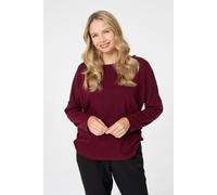 Izabel London Relaxed Batwing Sleeve Slouchy Jumper - Red - 10