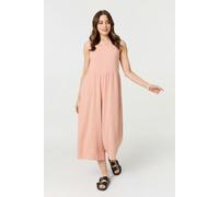Izabel London Women's Relaxed Sleeveless Wide Crop Jumpsuit in Pink | Size: 8 Izabel London Pink 8