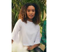 Izabel London Ruffle Sleeve Blouse Top In White White 18