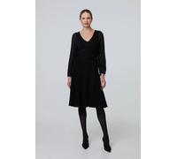 Izabel London Semi Sheer Pleated Knee length Dress - Black - 14