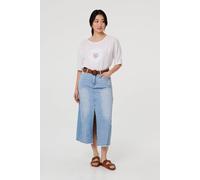 Izabel London Sequin Textured Detail Relaxed Top In White White