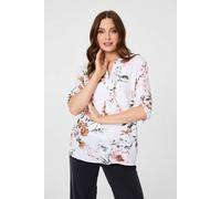 Izabel London Sequin Trim V-Neck Relaxed Blouse - 8 - White