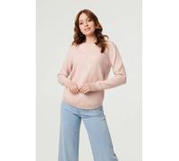 Izabel London Sparkle Detail Floral Embroidered Jumper - 12 - Pink