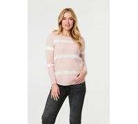 Izabel London Women's Sparkle Striped Long Sleeve Slim Jumper in Pink | Size: 10 Izabel London Pink 10
