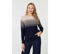 Izabel London Women's Sparkly Embellished Long Sleeve Jumper in Navy | Size: 16 Izabel London Navy 16