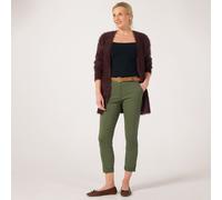 Izabel London Stretch Trousers with Belt KHAKI SIZE 10
