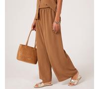 Izabel London Stripe Wide Leg Trousers IVORY SIZE 10