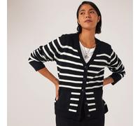 Izabel London Striped Cardigan BLACK SIZE 10