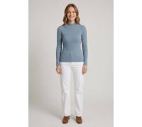 Izabel London Women's Striped Texture High Neck Slim Knit Top in Blue | Size: 14 Izabel London Blue 14
