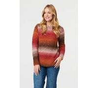 Izabel London Women's Striped Textured Slim Fit Jumper | Size: S/M Izabel London Multicolor S/M
