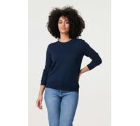 Izabel London Textured Soft Knit Long Sleeve Jumper - Navy - 12