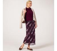 Izabel London Tie Dye Ruched Midi Skirt BLUE SIZE 10