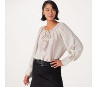Izabel London Tie Neck Blouse BLACK SIZE 10