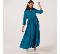 Izabel London Tiered Midaxi Dress with 3/4 Sleeves RUST SIZE 10