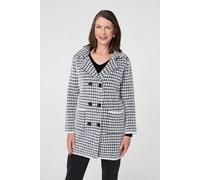 Izabel London Women's Check Double Breasted Longline Coat | Size: Medium/Large Izabel London Multicolor M/L