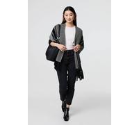Chevron Print Tassel Fringe Open Cardigan Izabel London Black M/L