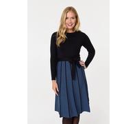 Izabel London Women's Chevron Texture Knee Length Jumper Dress | Size: 18 Izabel London Multicolor 18