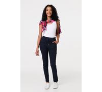 Izabel London Denim Skinny Ankle Grazer Leggings - Navy - 12