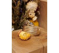 Izabel London Women's Diamante Multi Row Metallic Bracelet in Metallics Izabel London Metallics One Size