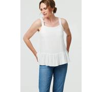 Izabel London Women's Frill Hem Sleeveless Wide Strap Top in White | Size: 18 Izabel London White 18
