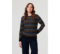 Izabel London Women's Geo Print Long Sleeve Slim Jumper | Size: Large Izabel London Multicolor L