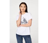 Izabel London Graphic Print Short Sleeve T-Shirt - 14 - White