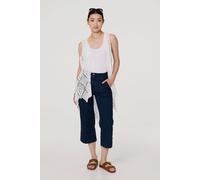 Lace Open Front High Low Cardigan Izabel London White S/M