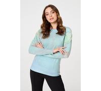 Izabel London Marble Print Metallic Relaxed Jumper - Green - L