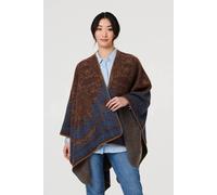 Izabel London Women's Paisley Print Oversized Poncho Izabel London Multicolor One Size
