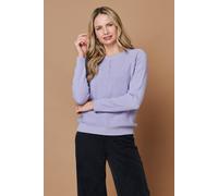 Izabel London Women's Pearl Detail Textured Long Sleeve Top in Purple | Size: 12