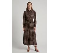 Izabel London Women's Polka Dot Tie Waist Maxi Shirt Dress in Brown | Size: 14 Izabel London Brown 14