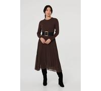 Izabel London Rectangle Buckle Stretch Wide Belt - Black - One