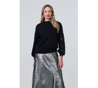 Izabel London Sequin Embellished Relaxed Jumper - Black - L