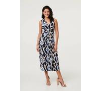 Izabel London Women's Sleeveless A-Line Party & Evening Dress in Navy | Size: 14