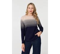 Izabel London Women's Sparkly Embellished Long Sleeve Jumper in Navy | Size: 16 Izabel London Navy 16