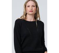 Izabel London Women's Sparkly Fine Knit Slim Jumper in Black | Size: 16
