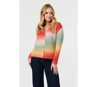 Izabel London Women's Striped Long Sleeve Textured Cardigan | Size: S/M Izabel London Multicolor S/M