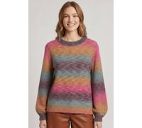 Izabel London Women's Striped Textured Relaxed Jumper in Pink | Size: Medium/Large Izabel London Pink M/L