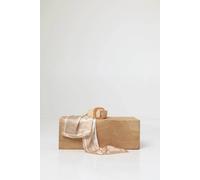 Izabel London Women's Woven Texture Circle Buckle Belt in Cream Izabel London Cream One Size