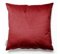 Izabela Peters Cushions With Covers Included, Filled Cushion, Eco-Friendly Velvet Cushions, 45 cm, Raspberry Red, Chair Cushions, Sofa Cushions, Seat Cushions, Large Cushions