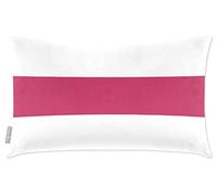 Izabela Peters Cushions With Covers Included, Filled Cushion, Eco-Friendly Velvet Cushions, 50 x 30 cm, 1 Stripe Horizontal - Pink, Chair Cushions, Sofa Cushions, Seat Cushions