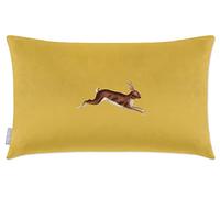 Izabela Peters Cushions With Covers Included, Filled Cushion, Eco-Friendly Velvet Cushions, 50 x 30 cm, Hare - Mustard, Chair Cushions, Sofa Cushions, Seat Cushions