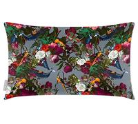 Izabela Peters Cushions With Covers Included, Filled Cushion, Eco-Friendly Velvet Cushions, 50 x 30 cm, Manor House Garden - French Grey, Chair Cushions, Sofa Cushions, Seat Cushions
