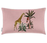 Izabela Peters Cushions With Covers Included, Filled Cushion, Eco-Friendly Velvet Cushions, 50 x 30 cm, Giraffe - Rosewater, Chair Cushions, Sofa Cushions, Seat Cushions