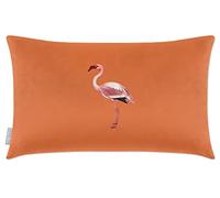 Izabela Peters Cushions With Covers Included, Filled Cushion, Eco-Friendly Velvet Cushions, 60 x 40 cm, Flamingo - Burnt Orange, Chair Cushions, Sofa Cushions, Seat Cushions