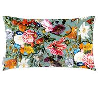 Izabela Peters Cushions With Covers Included, Filled Cushion, Eco-Friendly Velvet Cushions, 60 x 40 cm, Floral Dream - Blue Surf, Chair Cushions, Sofa Cushions, Seat Cushions