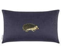 Izabela Peters Cushions With Covers Included, Filled Cushion, Eco-Friendly Velvet Cushions, 60 x 40 cm, Hedgehog - Graphite, Chair Cushions, Sofa Cushions, Seat Cushions